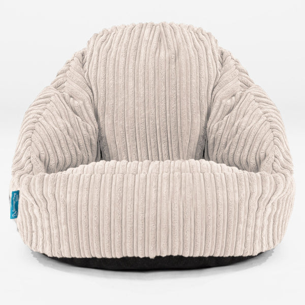 Bubble Kinder-Sitzsack Sessel - Cord Elfenbein 01