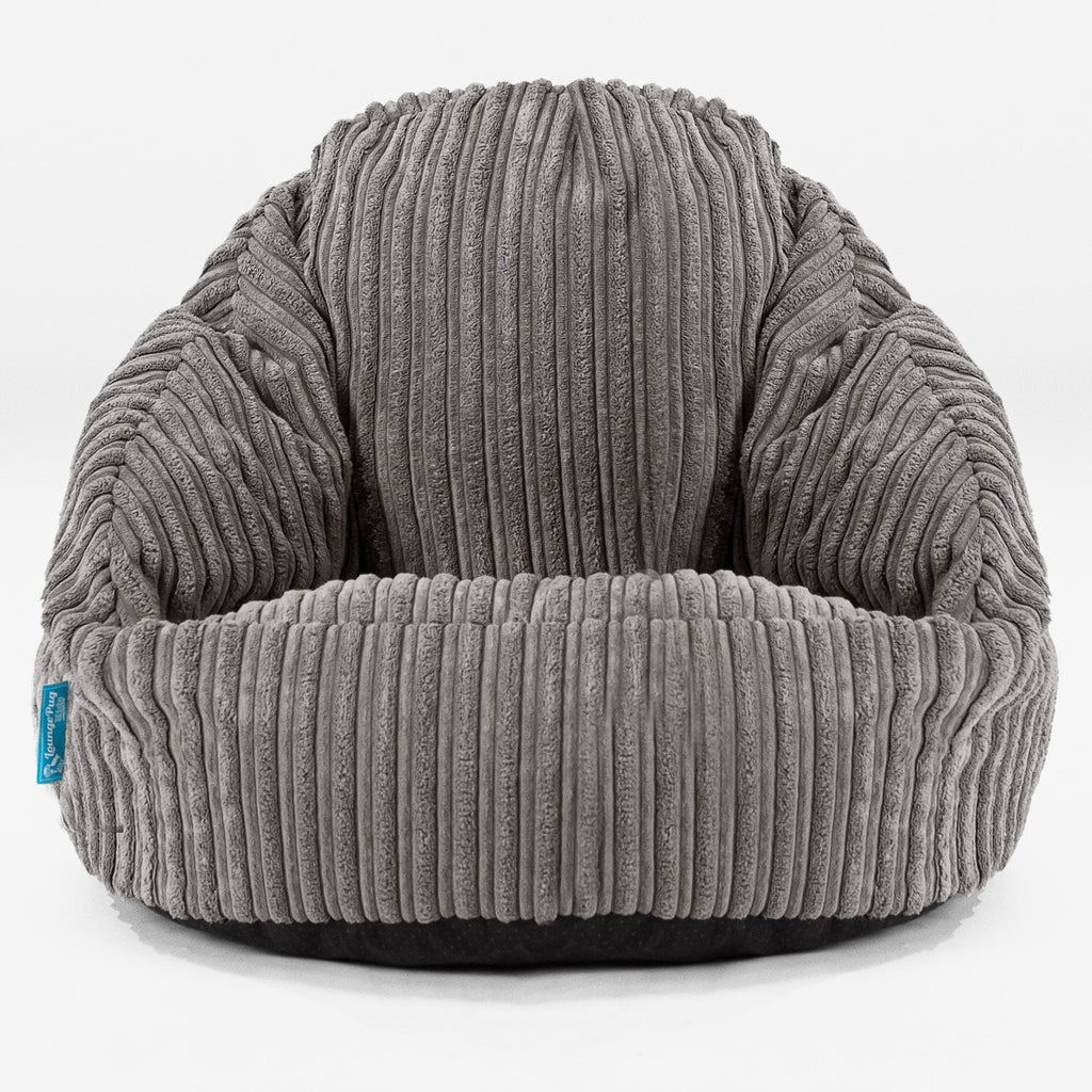 Bubble Kinder-Sitzsack Sessel - Cord Schiefergrau 01