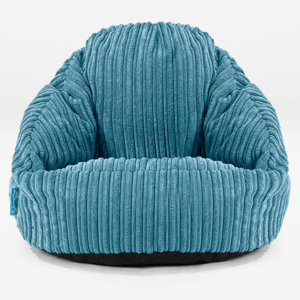 Bubble Kinder-Sitzsack Sessel - Cord Türkis 01