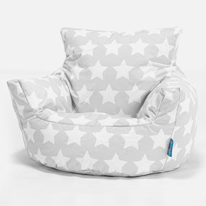 Klein Kindersessel Sitzsack 1-3 jahren - Druck Grau Star