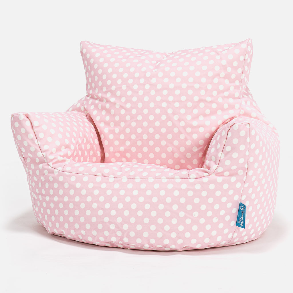 Klein Kindersessel Sitzsack 1-3 jahren - Druck Pink Getupft 01