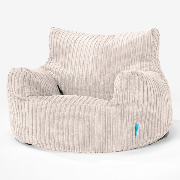 Kindersessel Sitzsack 3-8 jahren - Cord Elfenbein 01