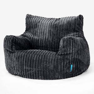 Kindersessel Sitzsack 3-8 jahren - Cord Schwarz