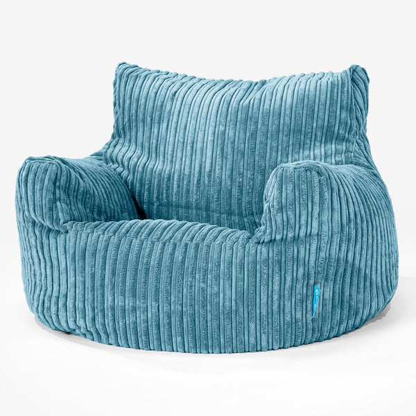 Kindersessel Sitzsack 3-8 jahren - Cord Türkis 01