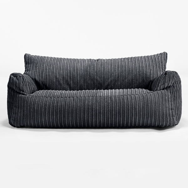 Josephine Sitzsack Sofa für Kinder 1-5 Jahre - Cord Schwarz 01