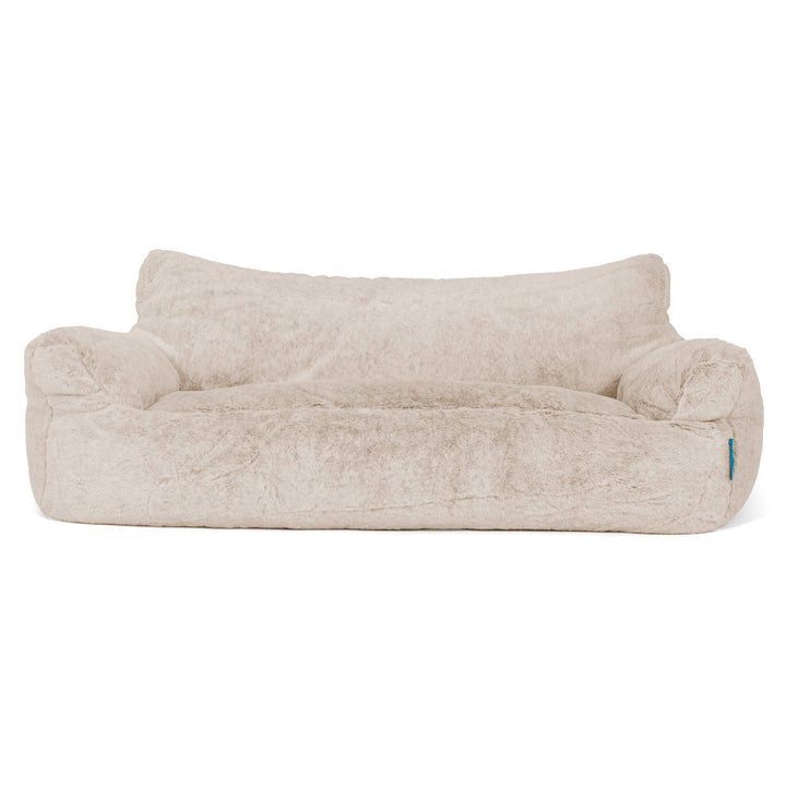 Lounge Pug - Kindersofa Josephine - Sitzsack Sofa für Kinder - Kaninchen Kunstfell Goldbraun