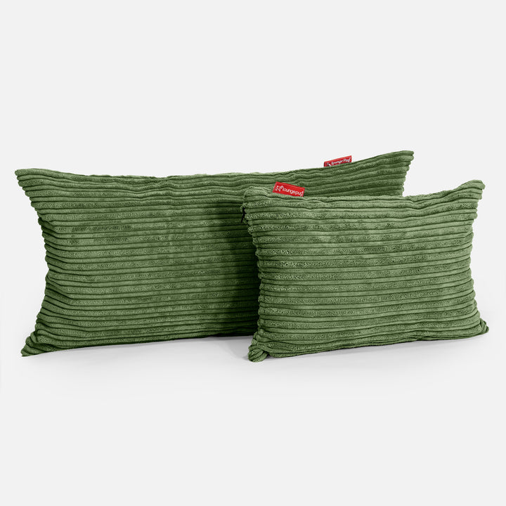 Dekokissen / Sofa Kissenbezug 35 x 50cm - Cord Nadelwaldgrün 03