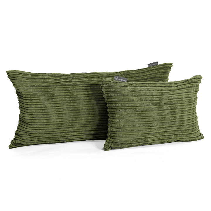 Lounge Pug Kissen 35 x 50cm Cord Nadelwaldgrün Zierkissen Sofakissen Dekokissen– Big Bertha Original DE