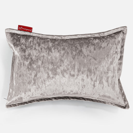 Kissen 35 x 50cm - Retro-Samt Silber 01
