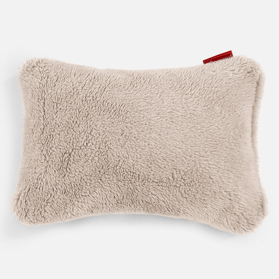 Kissen 35 x 50cm - Teddy Kunstfell Nerzfarben 01
