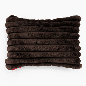 Dekokissen / Sofa Kissenbezug 35 x 50cm - Ultra Plüsch Cord Nussbraun