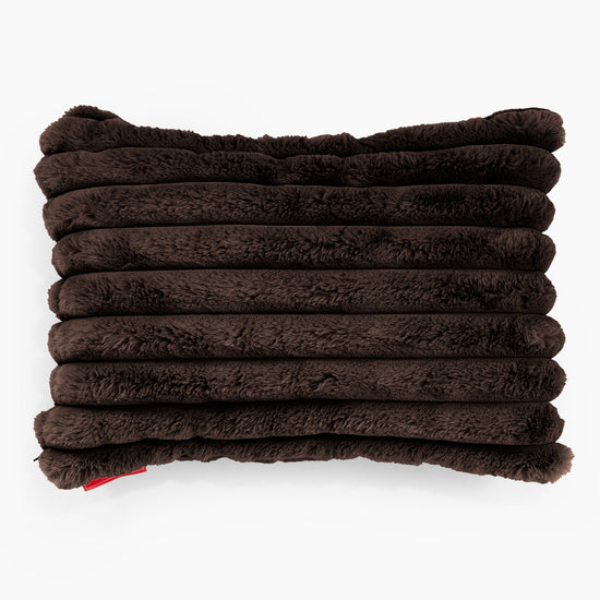 Dekokissen / Sofa Kissenbezug 35 x 50cm - Ultra Plüsch Cord Nussbraun 01