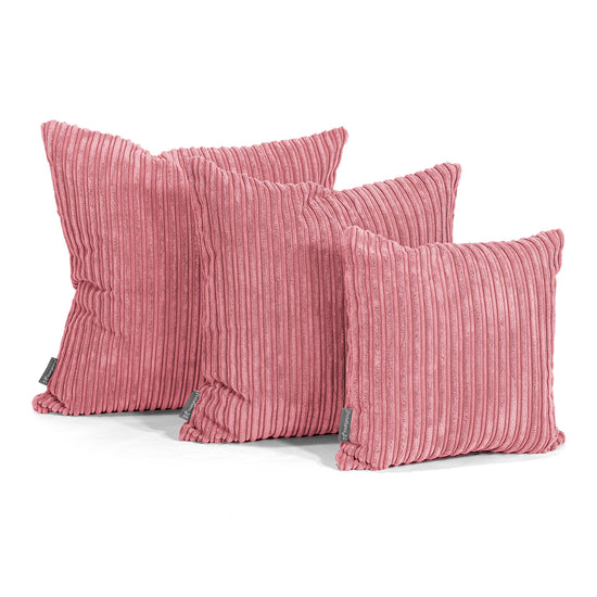 Kissen 47 x 47cm - Cord Koralle 02