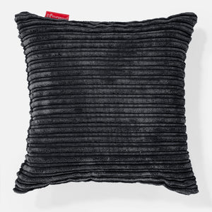 Dekokissen / Sofa Kissenbezug 47 x 47cm - Cord Schwarz