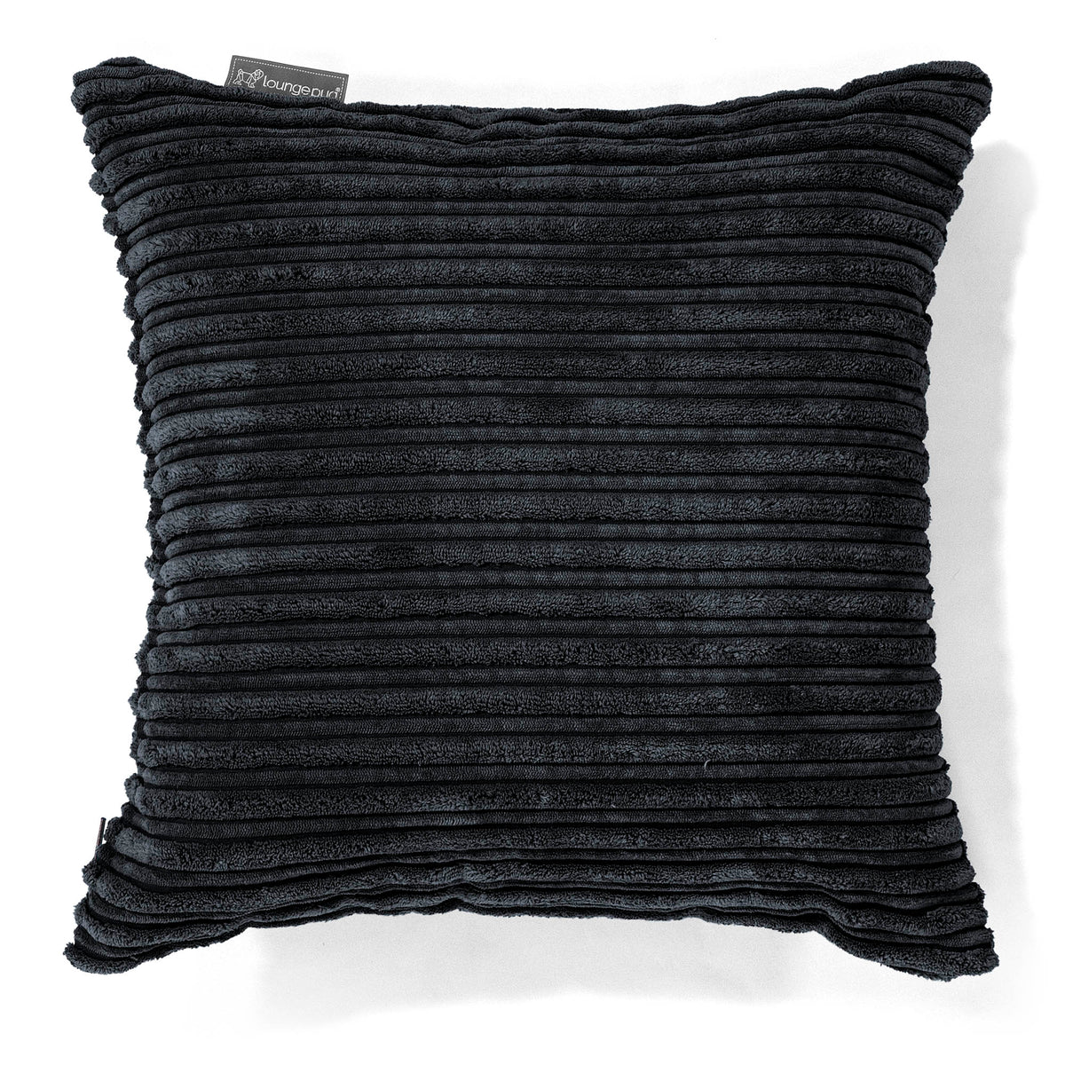 Lounge Pug Kissen 47 x 47cm Cord Schwarz Zierkissen Sofakissen Dekokissen– Big Bertha Original DE