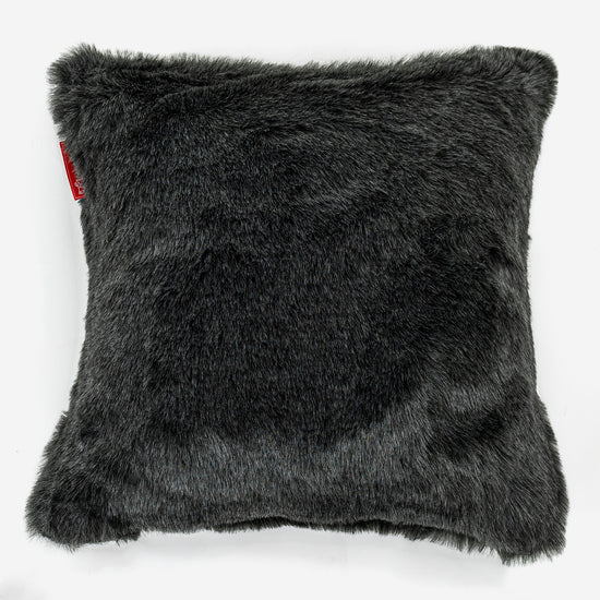 Kissen 47 x 47cm - Kunstfell Schwarz 01