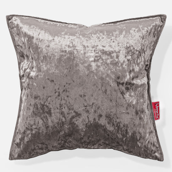 Kissen 47 x 47cm - Retro-Samt Silber 01