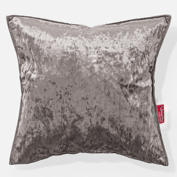 Extra Große Kissen 70 x 70cm - Retro-Samt Silber 01