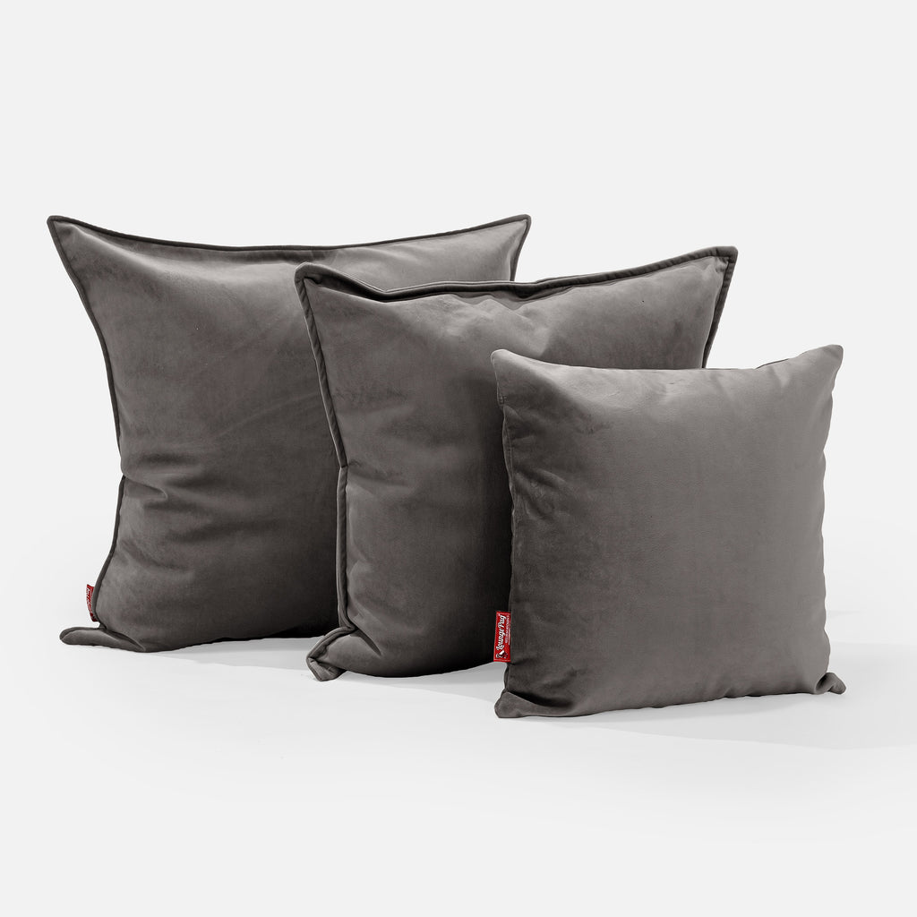 Kissen 47 x 47cm - Samt Schiefergrau 02