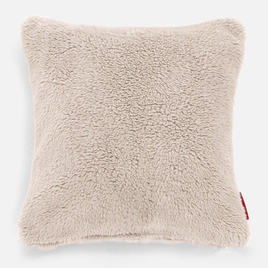 Kissen 47 x 47cm - Teddy Kunstfell Nerzfarben 01