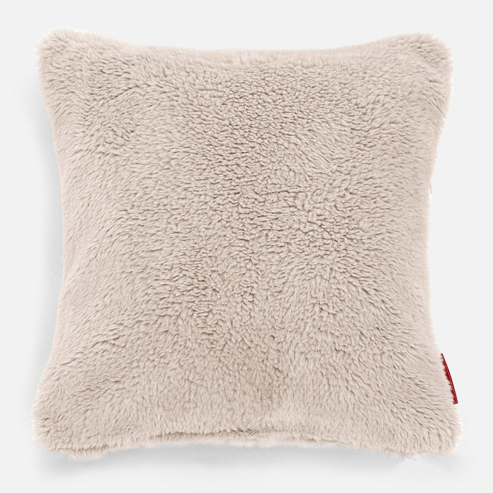 Kissen 47 x 47cm - Teddy Kunstfell Nerzfarben 01