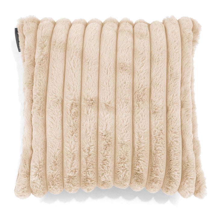 Lounge Pug Kissen 47 x 47cm Ultra Plüsch Cord Creme Zierkissen Sofakissen Dekokissen– Big Bertha Original DE