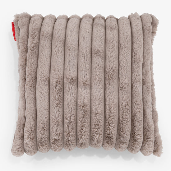 Dekokissen / Sofa Kissenbezug 47 x 47cm - Ultra Plüsch Cord Nerzfarben 01