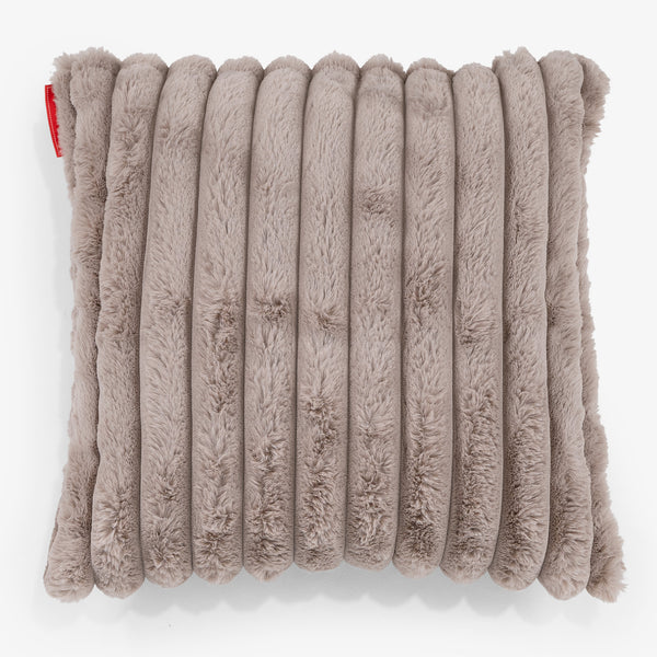Dekokissen / Sofa Kissenbezug 47 x 47cm - Ultra Plüsch Cord Nerzfarben 01