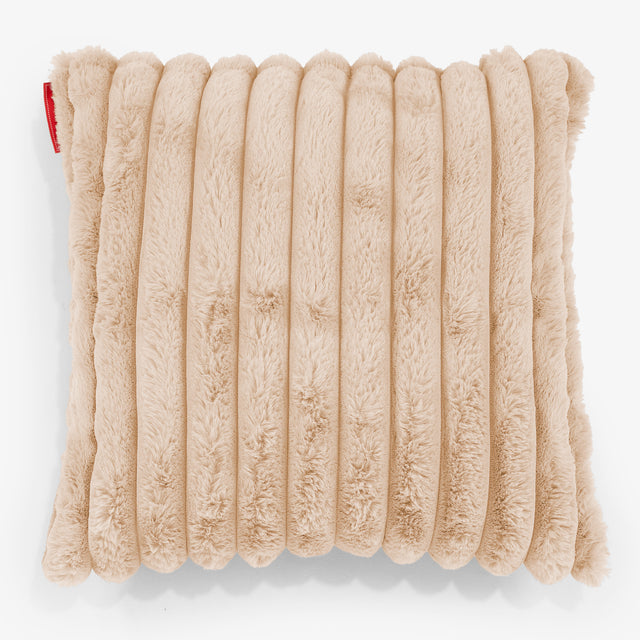 Dekokissen / Sofa Kissenbezug 47 x 47cm - Ultra Plüsch Cord Pfirsich 01