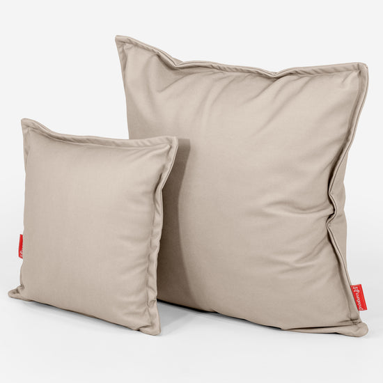 Dekokissen / Sofa Kissenbezug 47 x 47cm - Veganes Leder Elfenbein 02