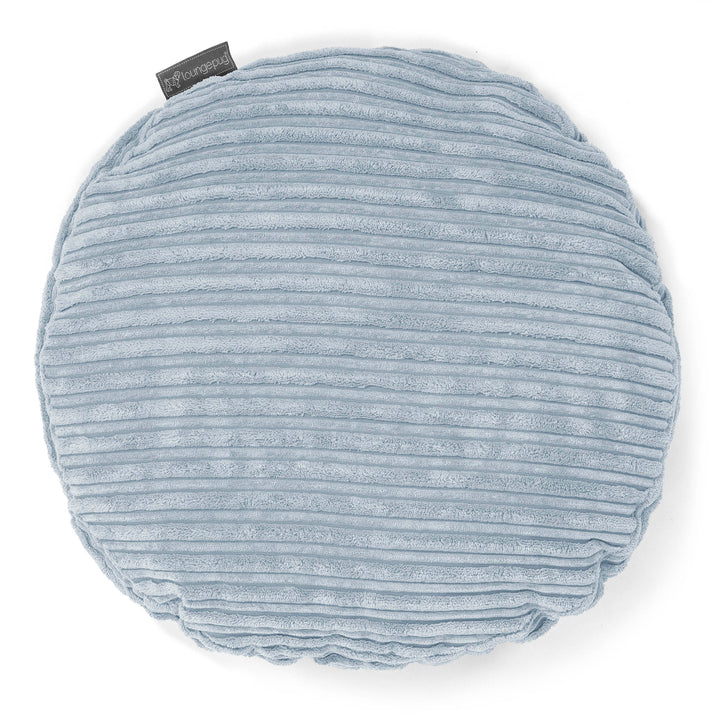 Lounge Pug Kissen Rund 50cm Cord Baby Blau Zierkissen Sofakissen Dekokissen– Big Bertha Original DE