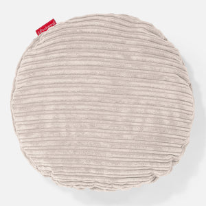Dekokissen / Sofa Kissenbezug Rund 50cm - Cord Elfenbein