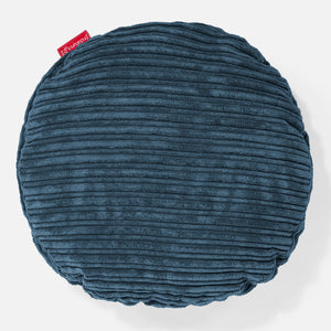 Dekokissen / Sofa Kissenbezug Rund 50cm - Cord Marineblau