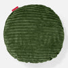 Dekokissen / Sofa Kissenbezug Rund 50cm - Cord Nadelwaldgrün 01