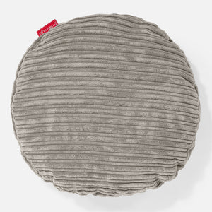 Dekokissen / Sofa Kissenbezug Rund 50cm - Cord Nerzfarben