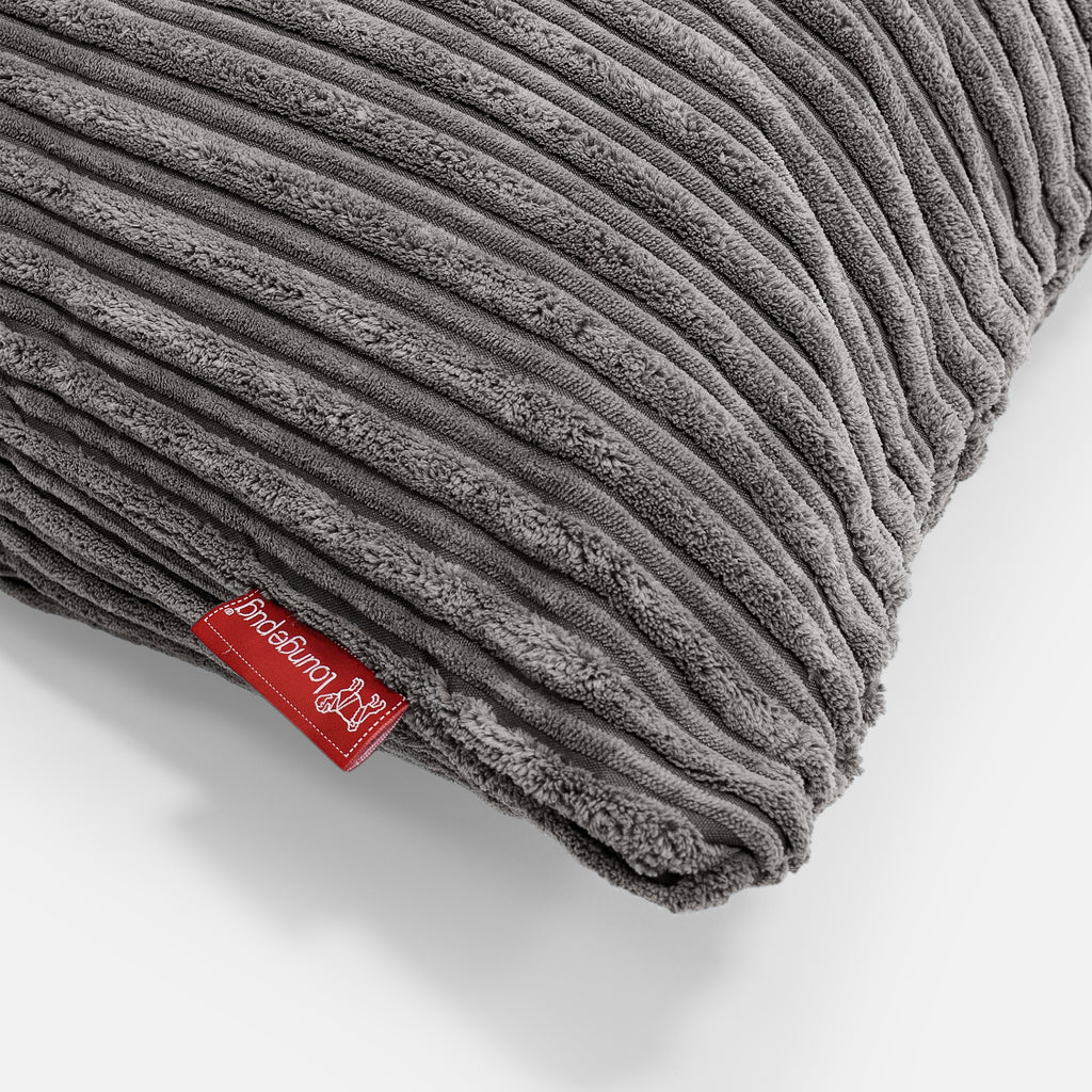 Kissen Rund 50cm - Cord Schiefergrau 02