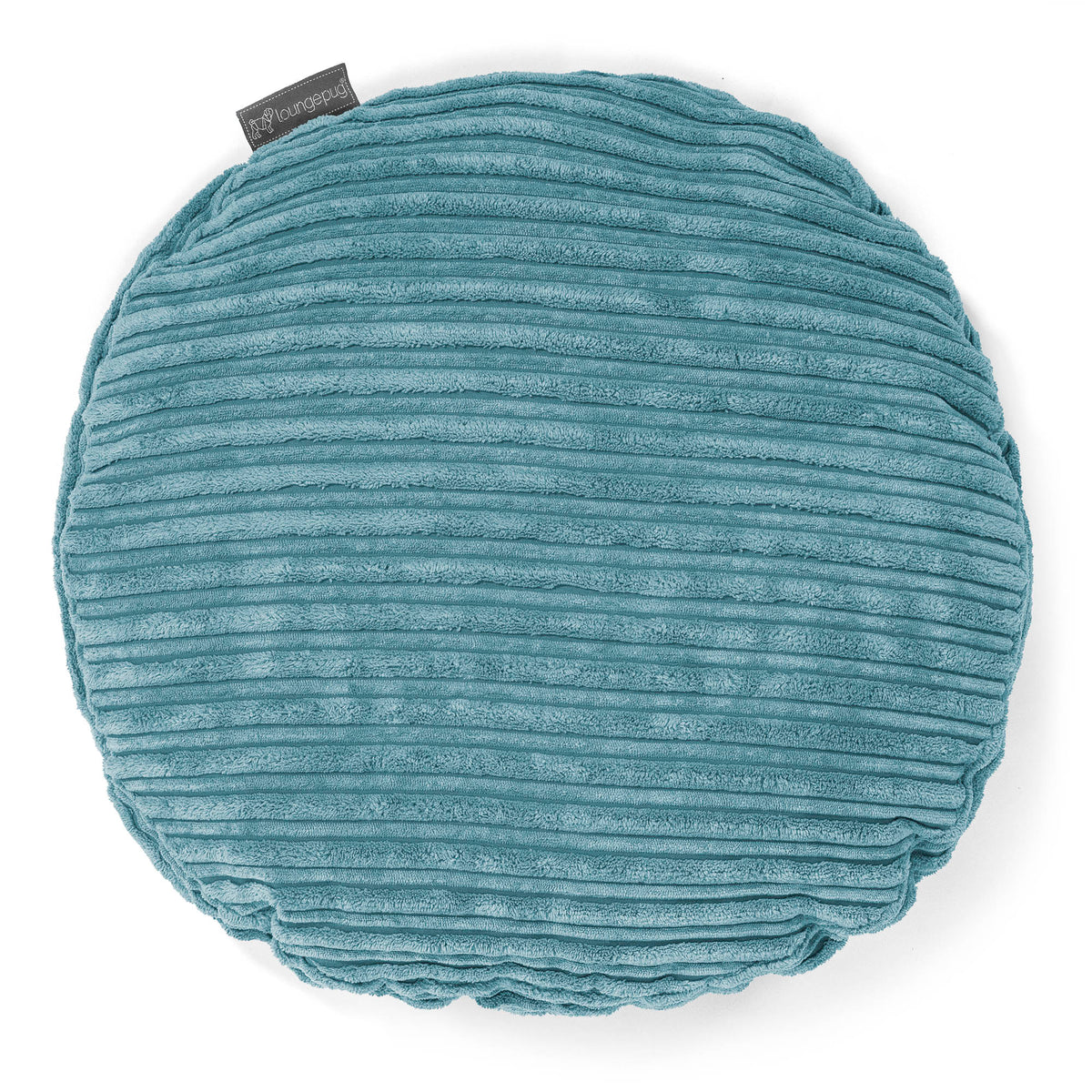 Lounge Pug Kissen Rund 50cm Cord Türkis Zierkissen Sofakissen Dekokissen– Big Bertha Original DE