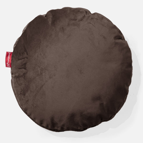 Kissen Rund 50cm - Samt Espresso 01