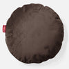 Kissen Rund 50cm - Samt Espresso 01