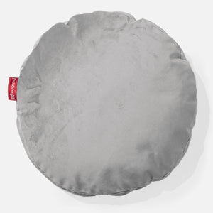 Dekokissen / Sofa Kissenbezug Rund 50cm - Samt Silber