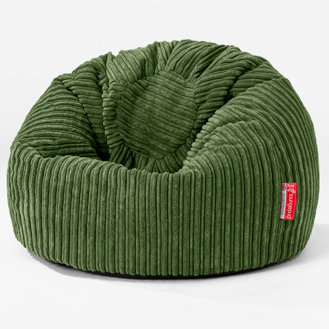 Klassicher Kindersessel Sitzsack 1-5 jahren - Cord Nadelwaldgrün 01