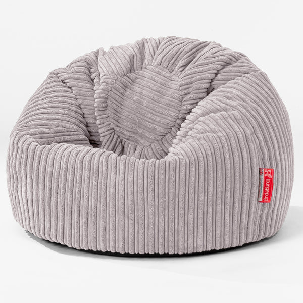 Klassicher Kindersessel Sitzsack 1-5 jahren - Cord Silber 01