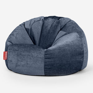 Klassischer Sitzsack Sessel - Chenille Marineblau