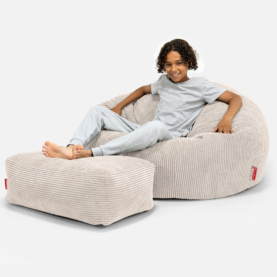 Kinder Sitzsack Sofa 6-14 Jahre - Pom-Pom Creme 01