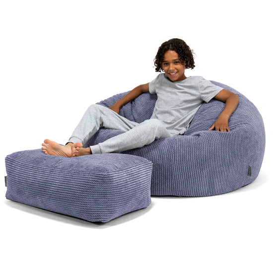 Kinder Sitzsack Sofa 6-14 Jahre - Pom-Pom Lila 01