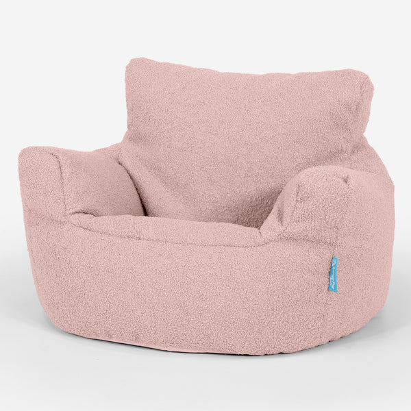 Klein Kindersessel Sitzsack 1-3 jahren - Bouclé Pink_01