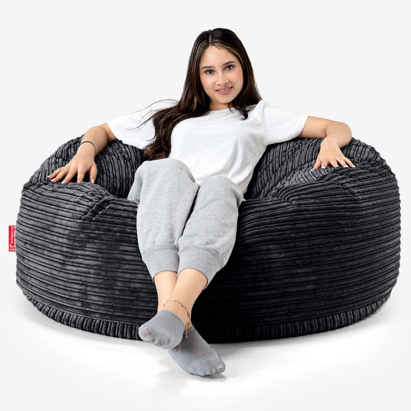 Mammoth Sofa Sitzsack XXL - Cord Schwarz 01