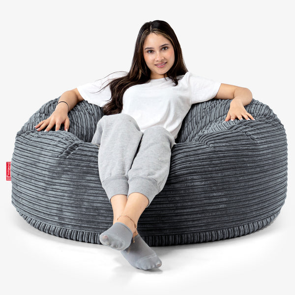 Mammoth Sofa Sitzsack XXL - Cord Stahlgrau 01