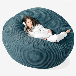 Mega-Mammoth Sofa Sitzsack XXL - Cord Blaugrün