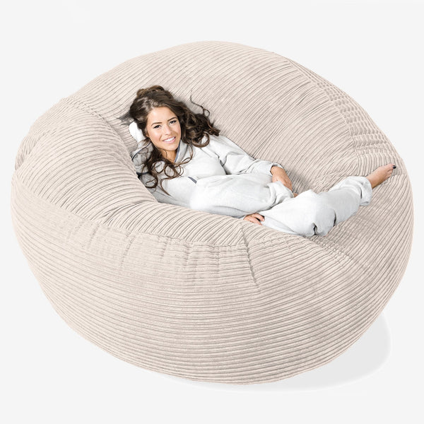 Mega-Mammoth Sofa Sitzsack XXL - Cord Elfenbein 01